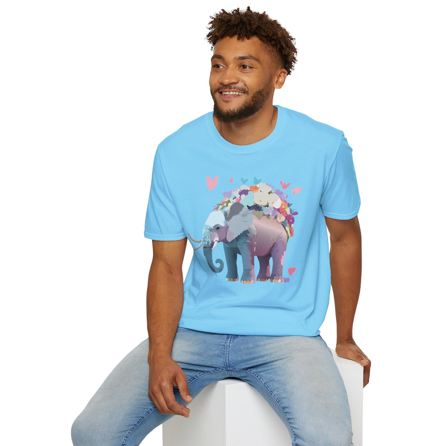 Elephant Shirt, T Shirt with Elephant, Elephant on T Shirt, T Shirt with Animation, Animals Tee Shirt