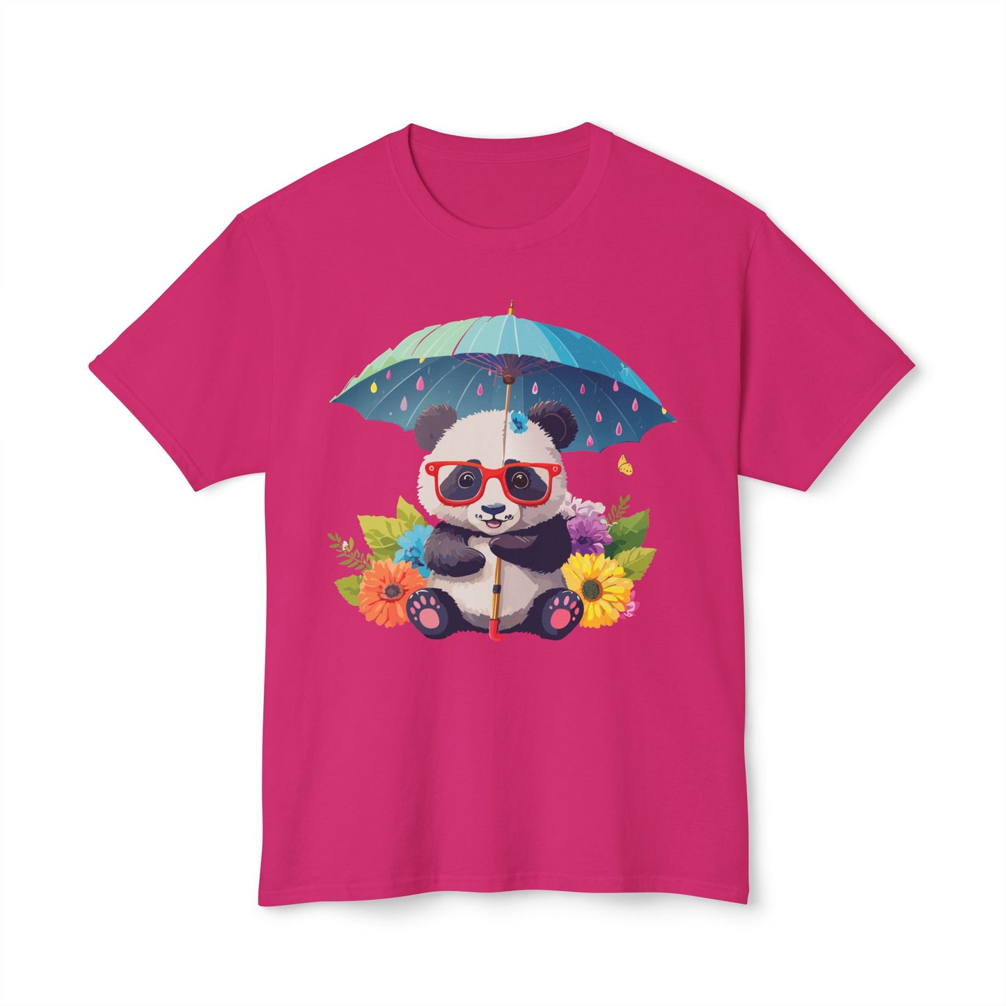 Panda T-Shirt, Vintage Panda Tee, Floral Tees, Panda Art Design Shirt, Tee Shirt with Panda Art 10