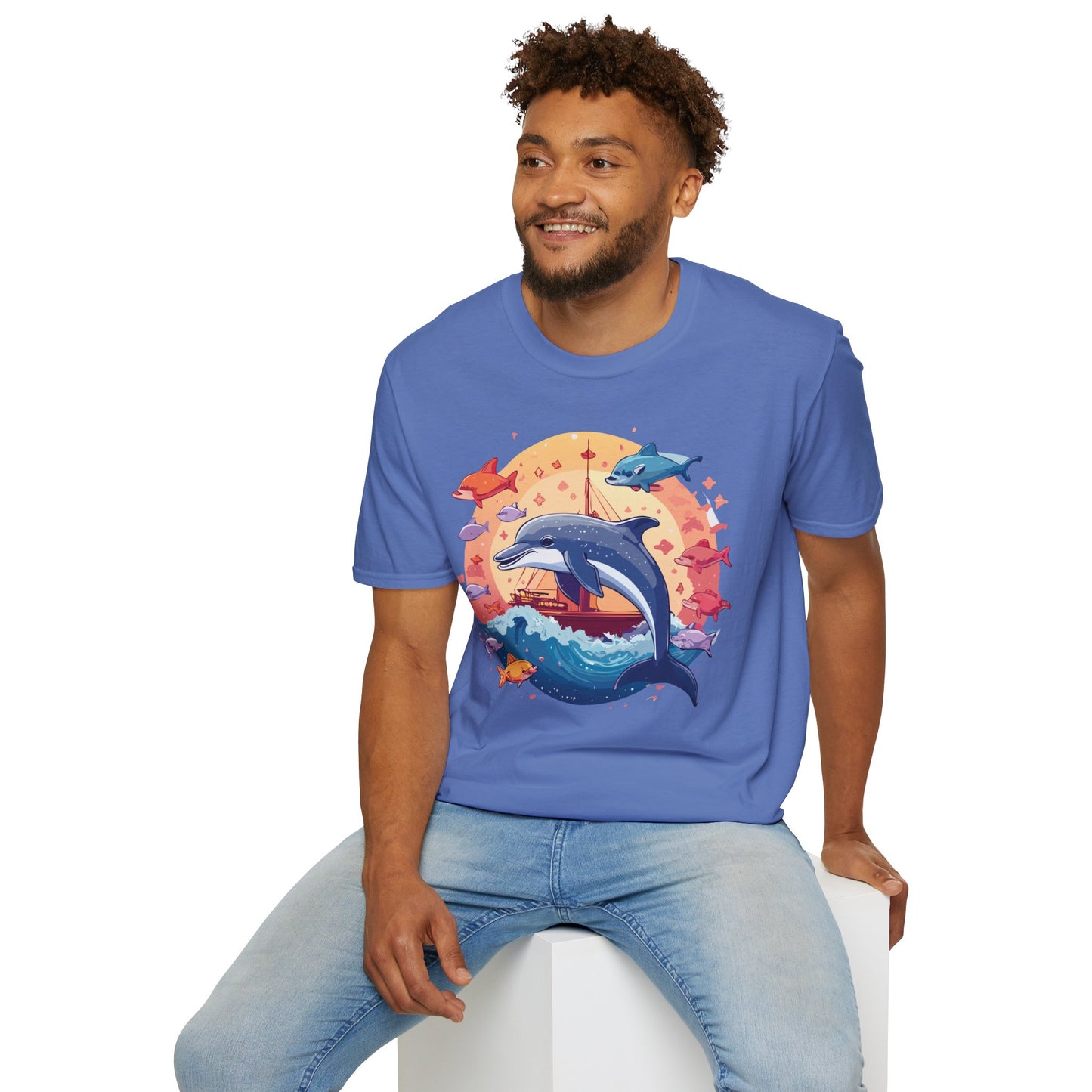 Dolphin Shirts, Shirt with Dolphin, Fish Tee Shirt, Animal Shirt