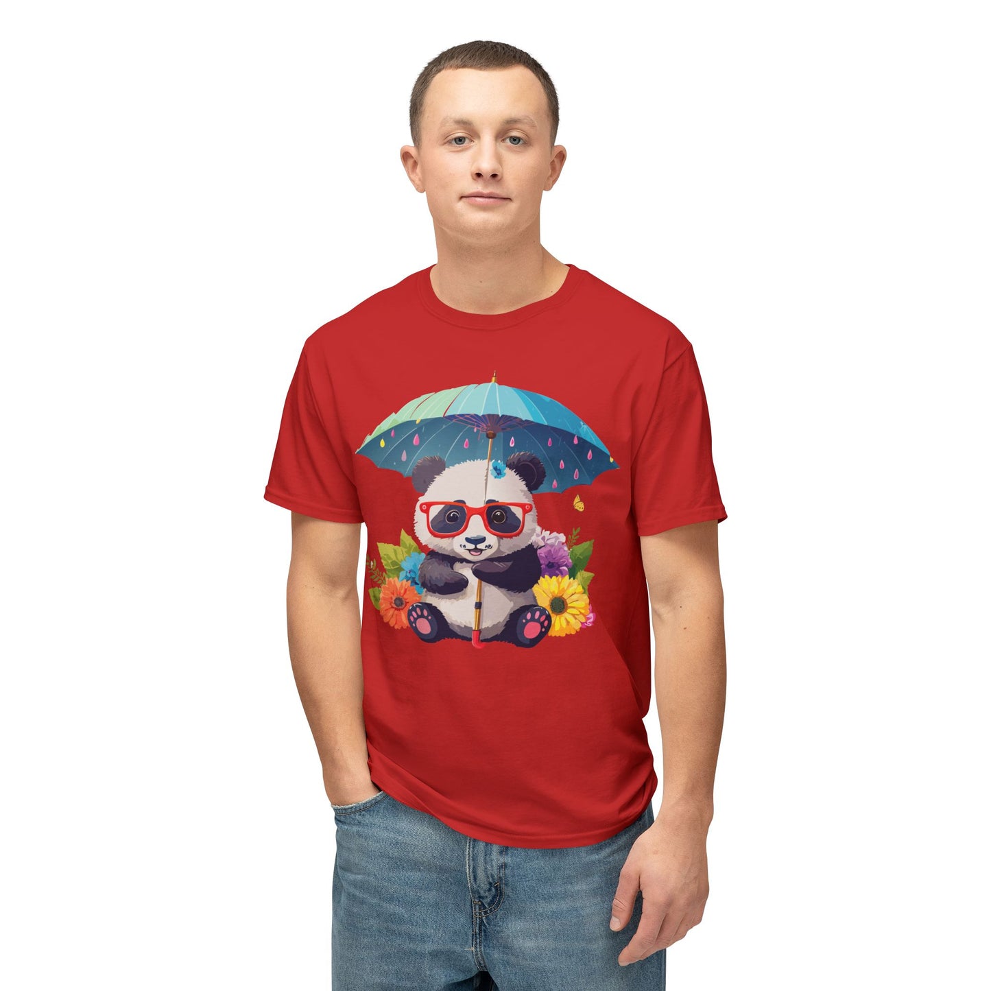 Panda T-Shirt, Vintage Panda Tee, Floral Tees, Panda Art Design Shirt, Tee Shirt with Panda Art 10