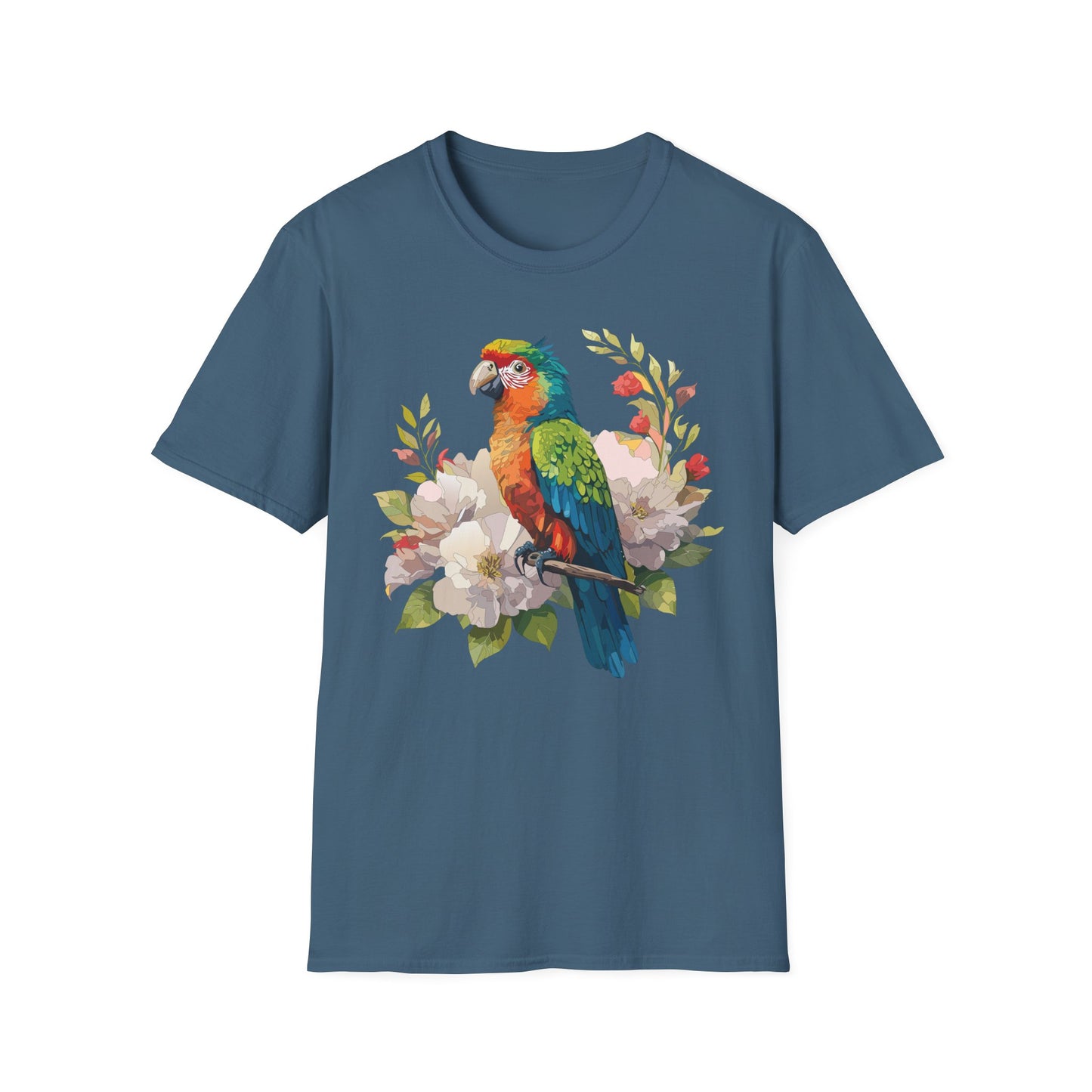 Bird T-Shirt, Floral Bird T Shirt, Shirt with Bird, Shirt with Animal