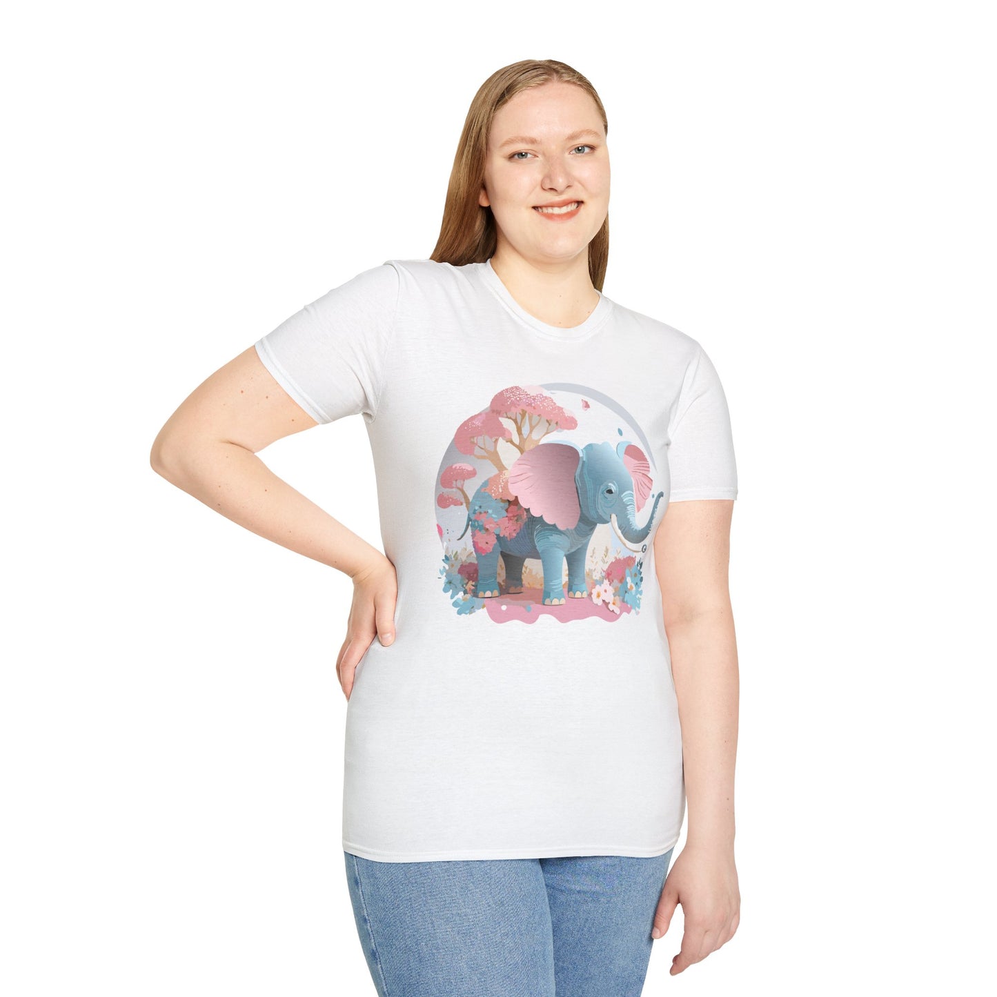 Elephant Shirt, T Shirt with Elephant, Elephant on T Shirt, T Shirt with Animation, Animals Tee Shirt