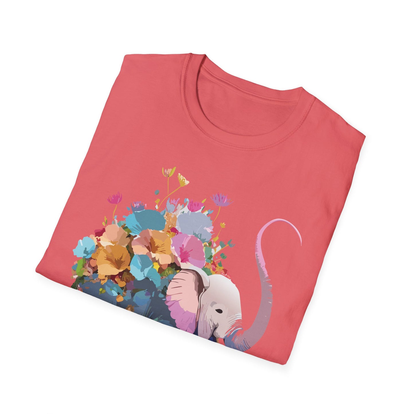 Elephant Shirt, T Shirt with Elephant, Elephant on T Shirt, T Shirt with Animation, Animals Tee Shirt