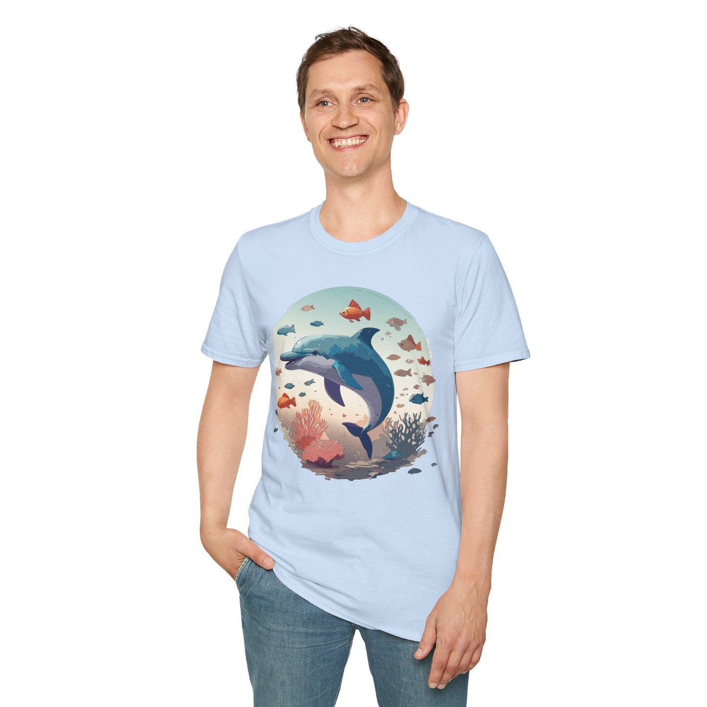 Dolphin Shirts, Shirt with Dolphin, Fish Tee Shirt, Animal Shirt