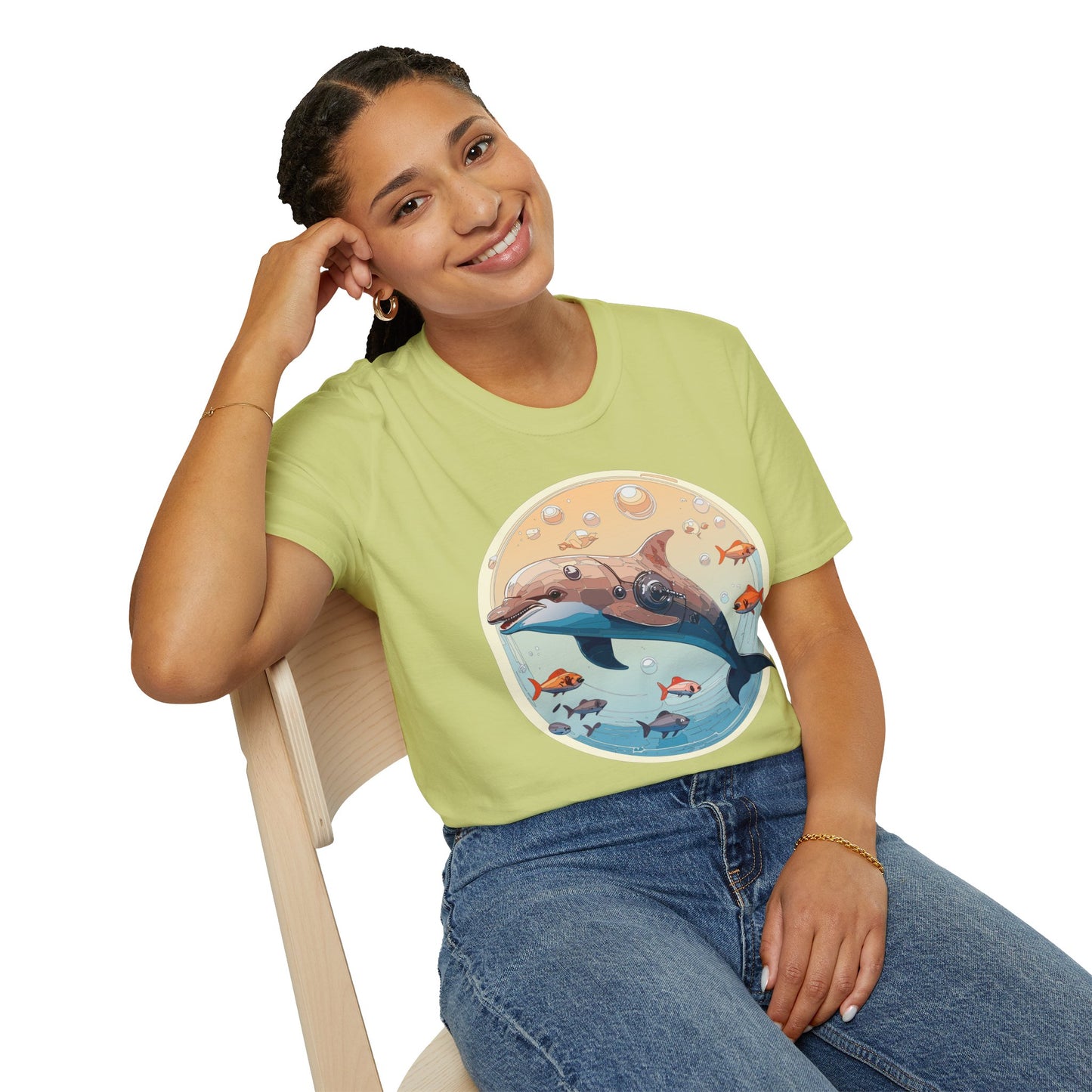 Dolphin Shirts, Shirt with Dolphin, Fish Tee Shirt, Animal Shirt