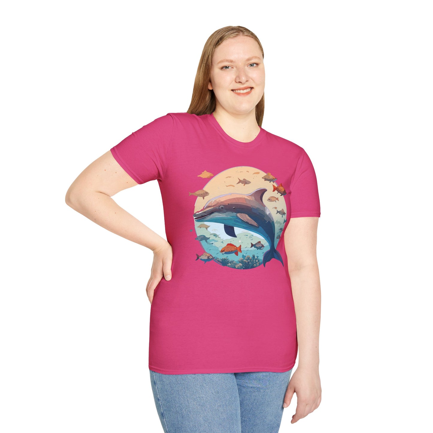 Dolphin Shirts, Shirt with Dolphin, Fish Tee Shirt, Animal Shirt