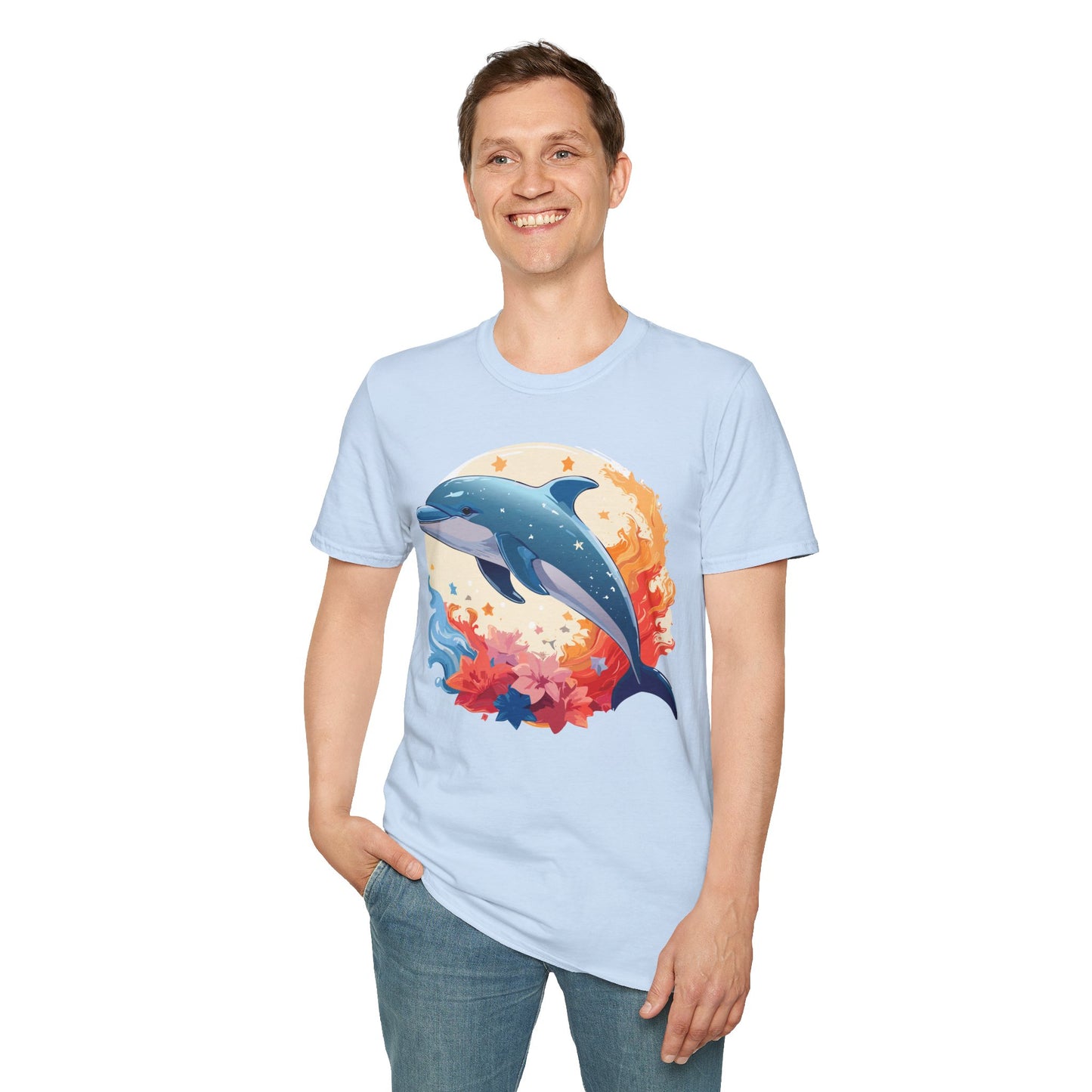 Dolphin Shirts, Shirt with Dolphin, Fish Tee Shirt, Animal Shirt
