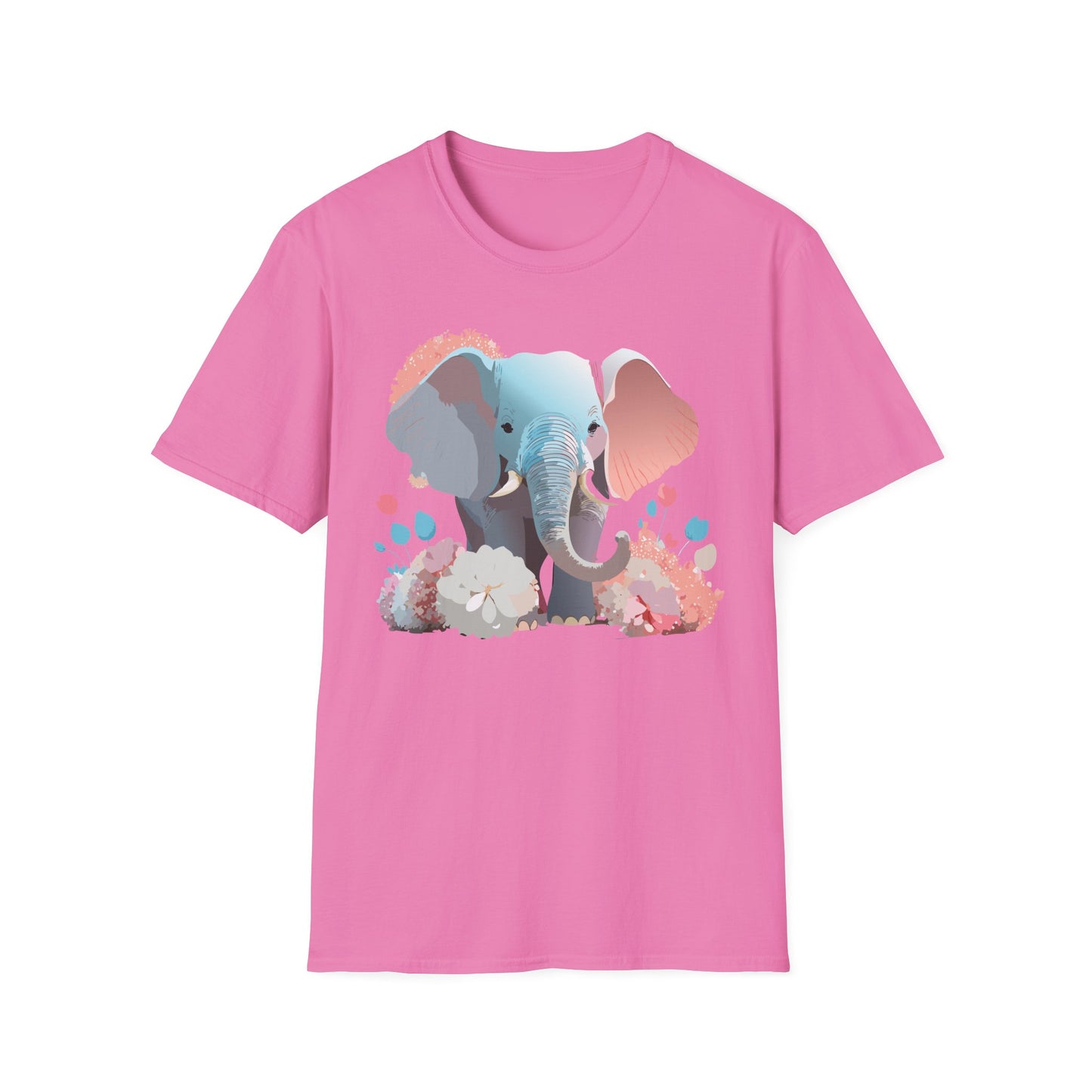 Elephant Shirt, T Shirt with Elephant, Elephant on T Shirt, T Shirt with Animation, Animals Tee Shirt