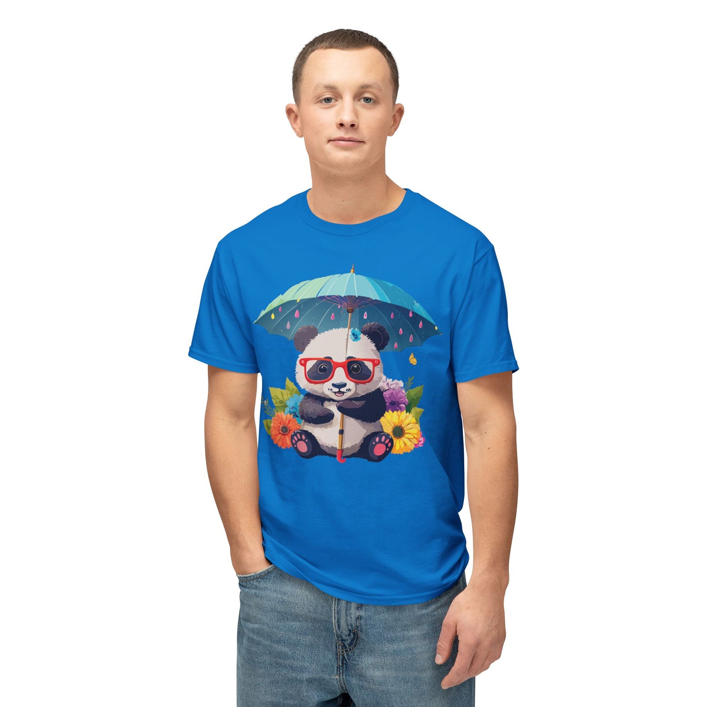 Panda T-Shirt, Vintage Panda Tee, Floral Tees, Panda Art Design Shirt, Tee Shirt with Panda Art 10