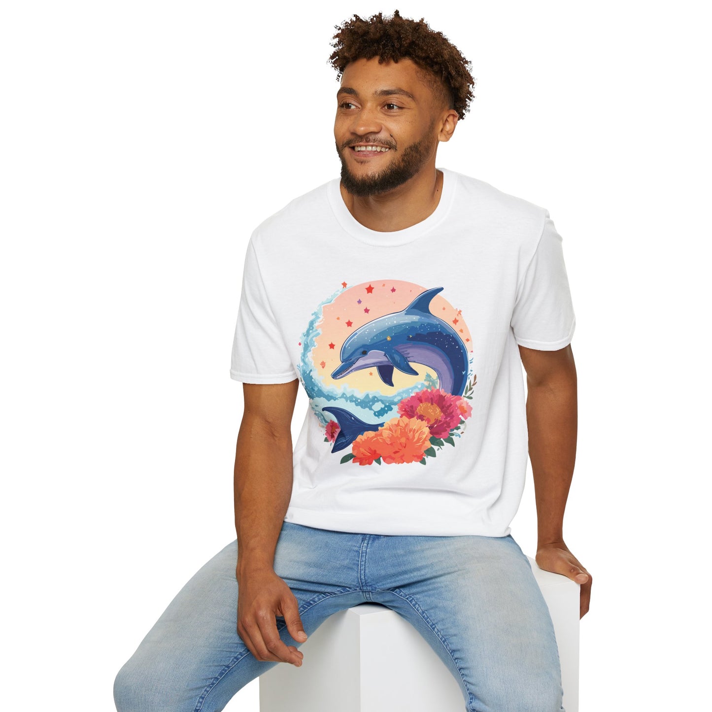 Dolphin Shirts, Shirt with Dolphin, Fish Tee Shirt, Animal Shirt