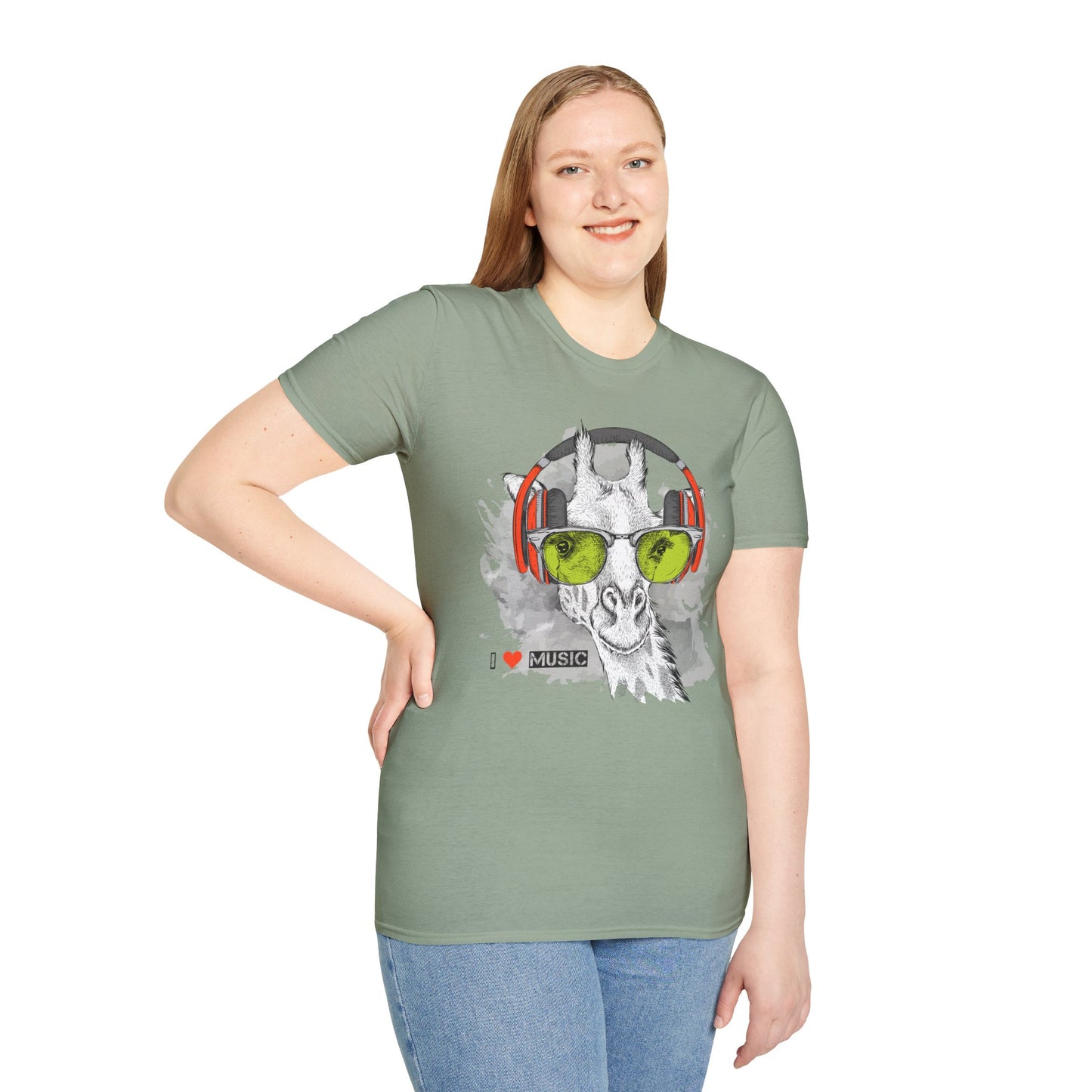 I love Music Animals Shirts, Shirt with Animals, Animals with Headphones Shirt