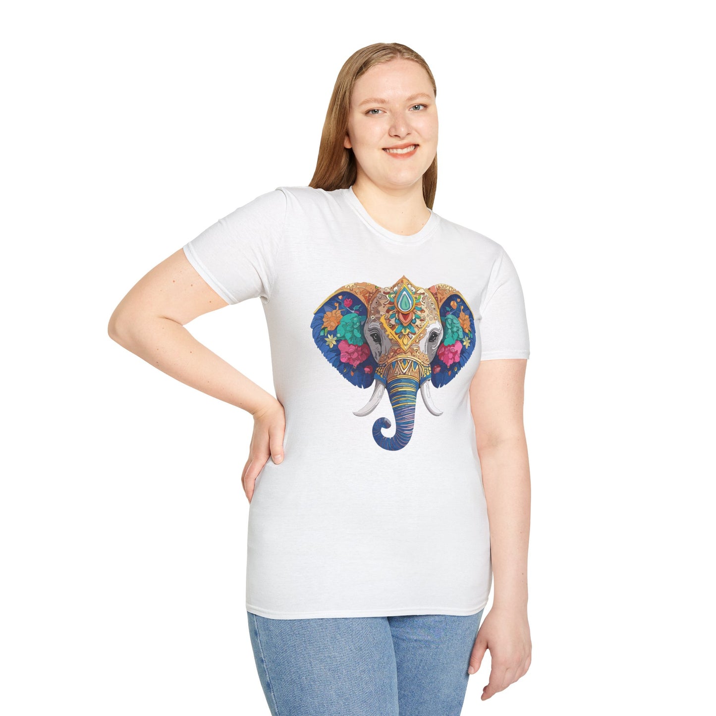 Elephant Shirt, T Shirt with Elephant, Elephant on T Shirt, T Shirt with Animation, Animals Tee Shirt