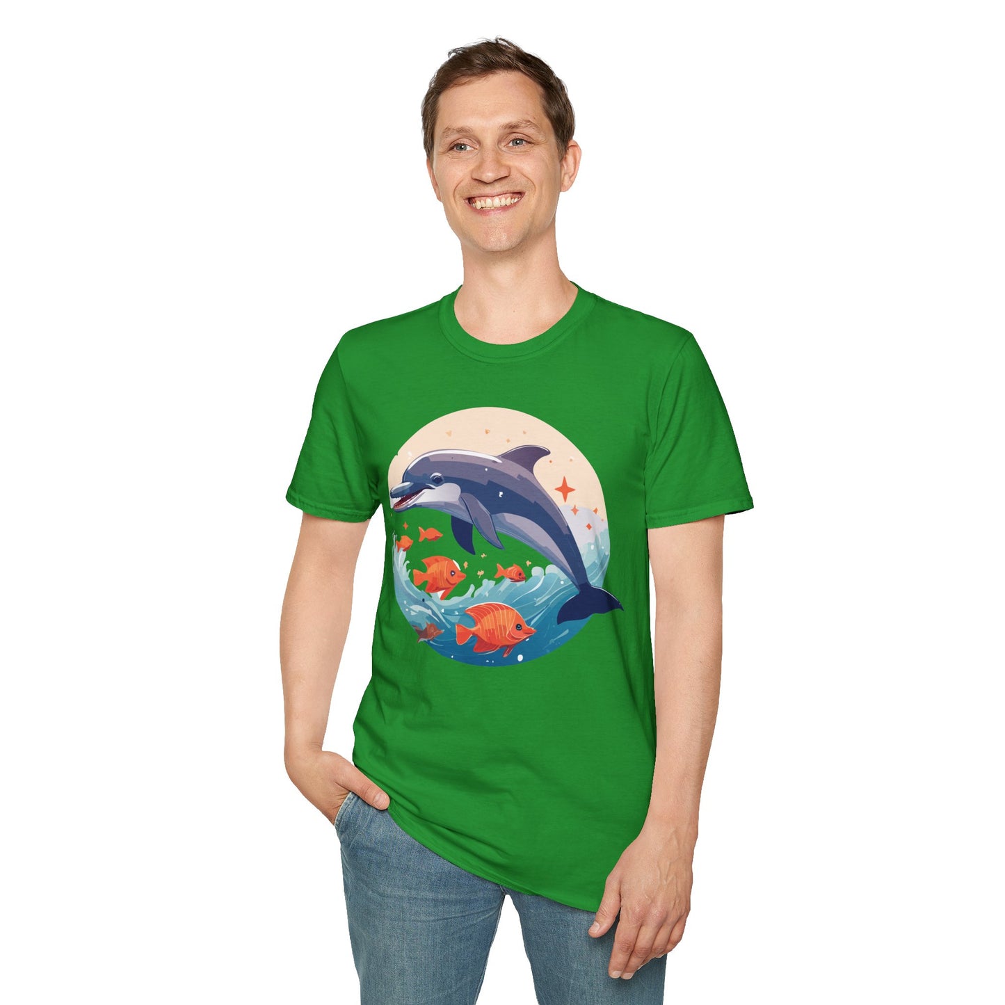Dolphin Shirts, Shirt with Dolphin, Fish Tee Shirt, Animal Shirt