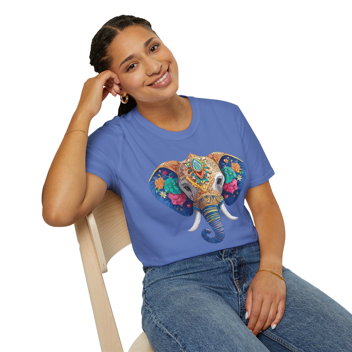 Elephant Shirt, T Shirt with Elephant, Elephant on T Shirt, T Shirt with Animation, Animals Tee Shirt