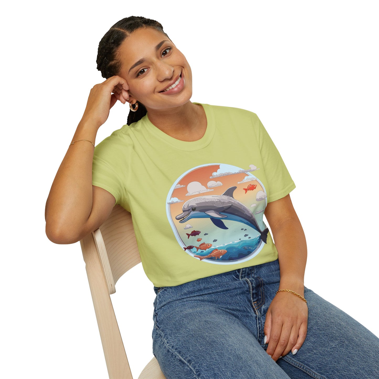 Dolphin Shirts, Shirt with Dolphin, Fish Tee Shirt, Animal Shirt