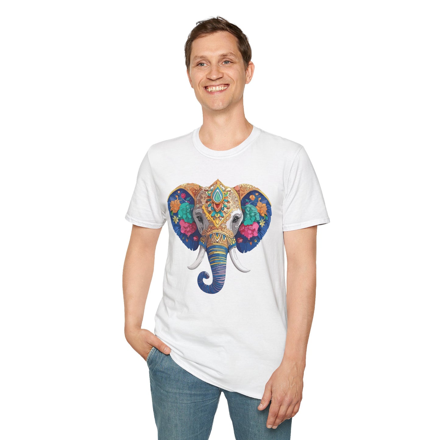 Elephant Shirt, T Shirt with Elephant, Elephant on T Shirt, T Shirt with Animation, Animals Tee Shirt