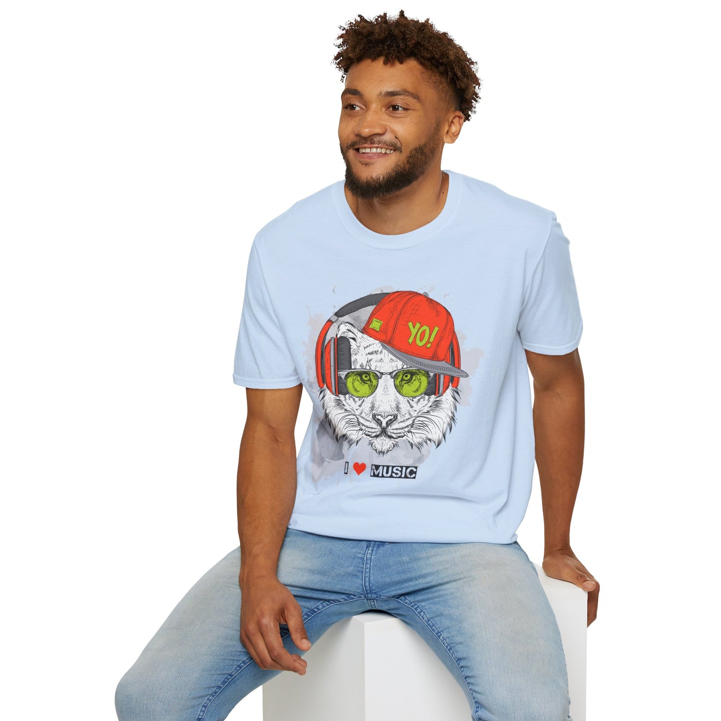 I love Music Animals Shirts, Shirt with Animals, Animals with Headphones Shirt