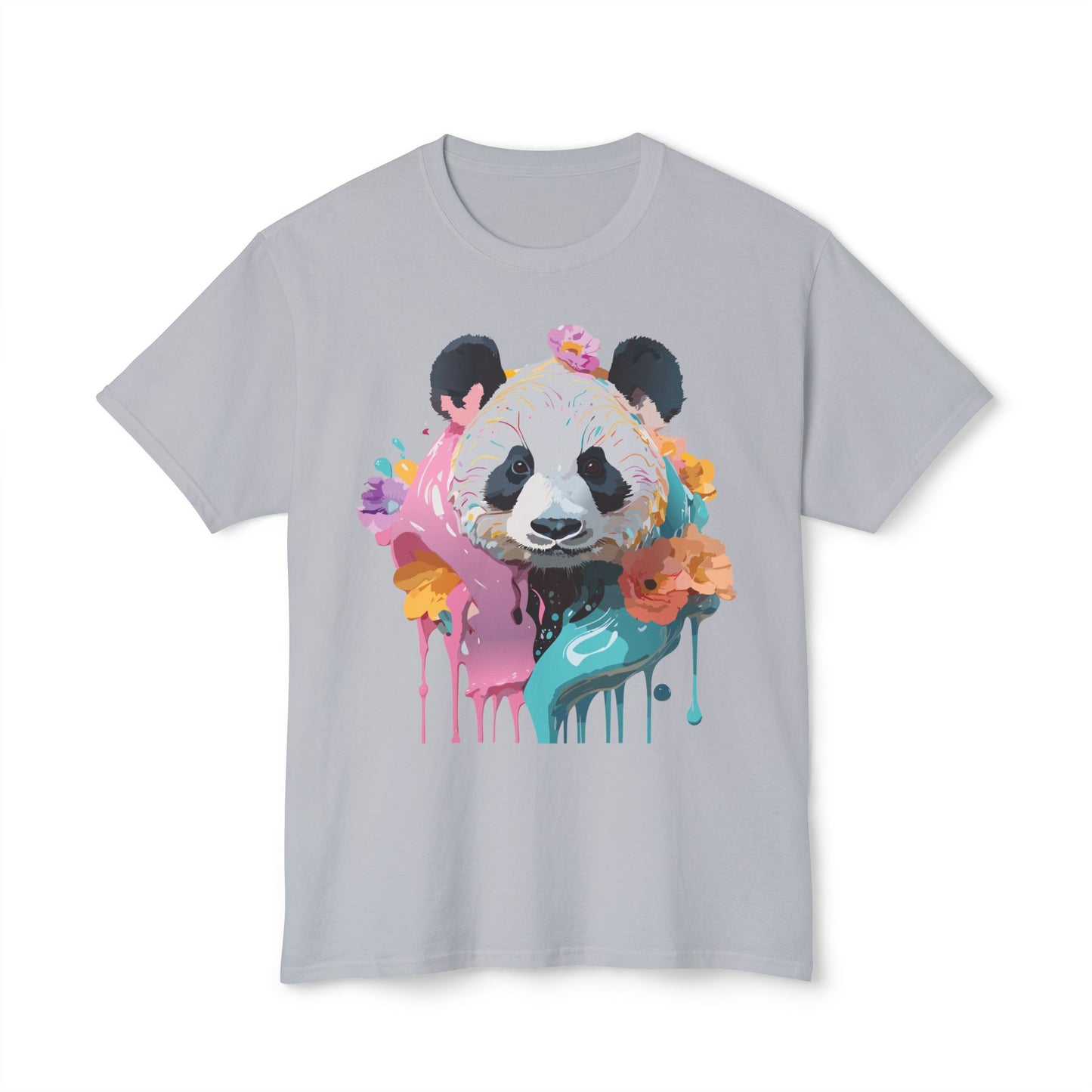 Panda T-Shirt, Vintage Panda Tee, Floral Tees, Panda Art Design Shirt, Tee Shirt with Panda Art 9