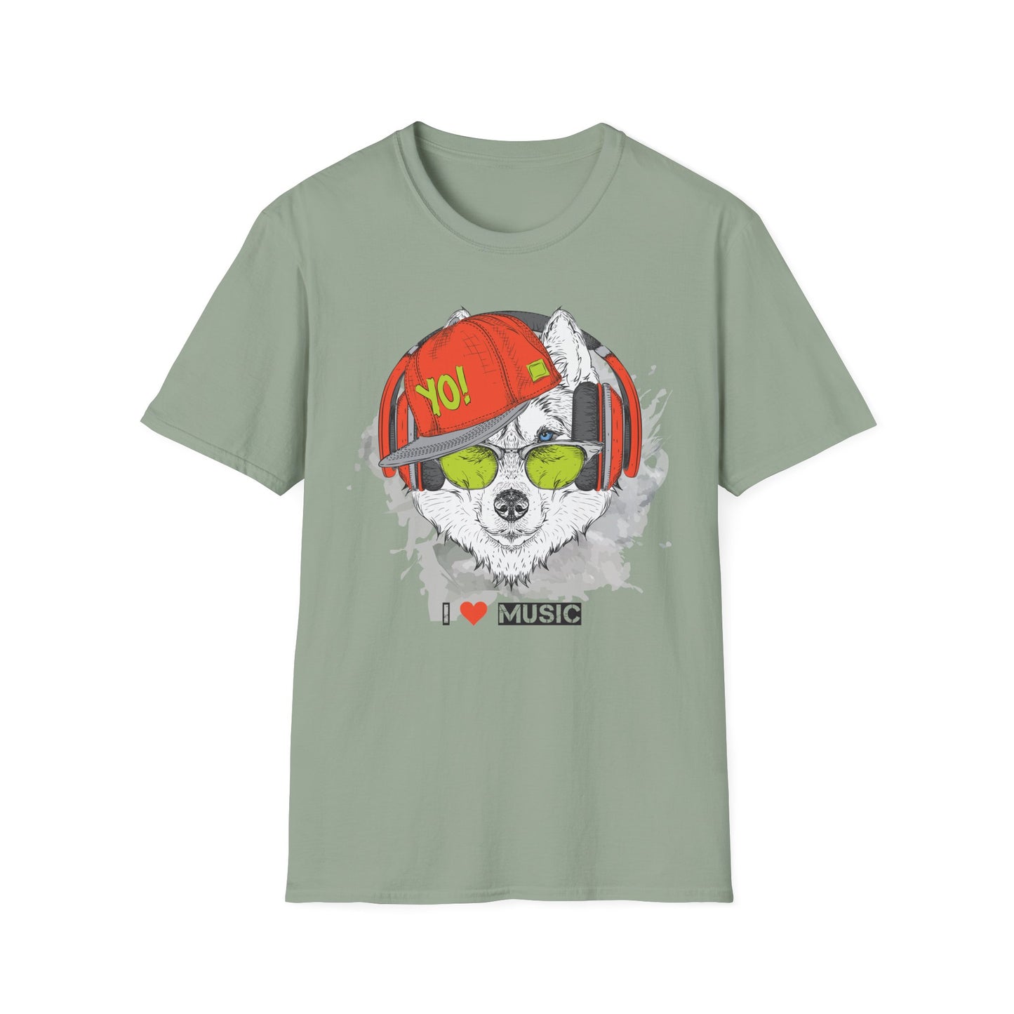 I love Music Animals Shirts, Shirt with Animals, Animals with Headphones Shirt