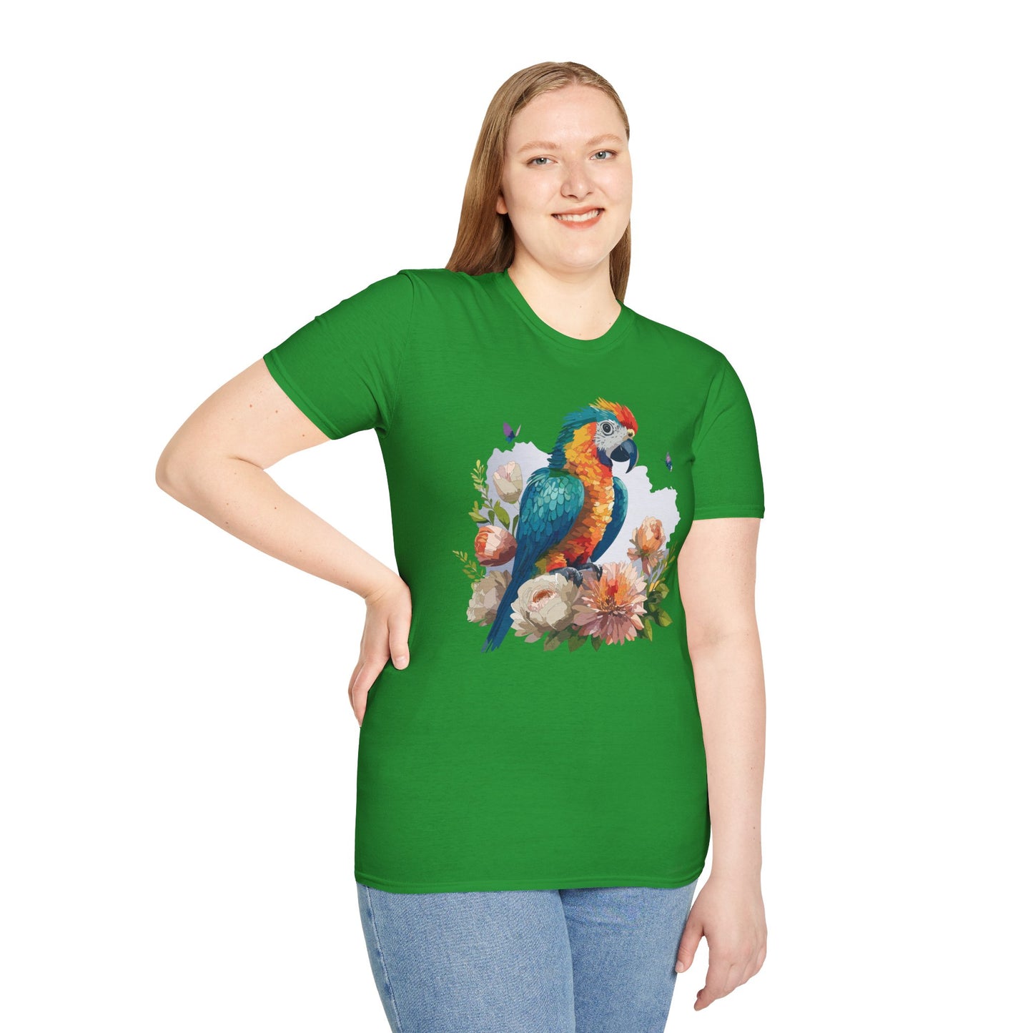 Bird T-Shirt, Floral Bird T Shirt, Shirt with Bird, Shirt with Animal