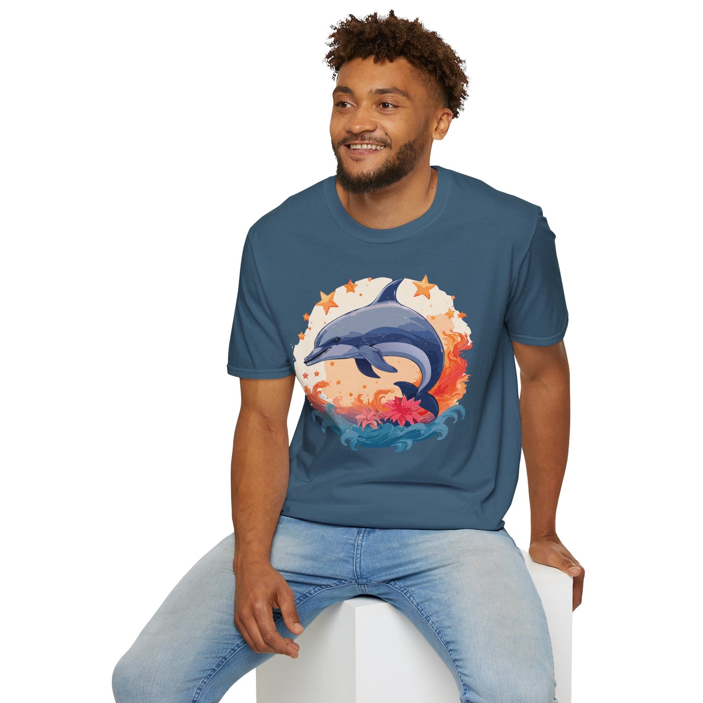 Dolphin Shirts, Shirt with Dolphin, Fish Tee Shirt, Animal Shirt
