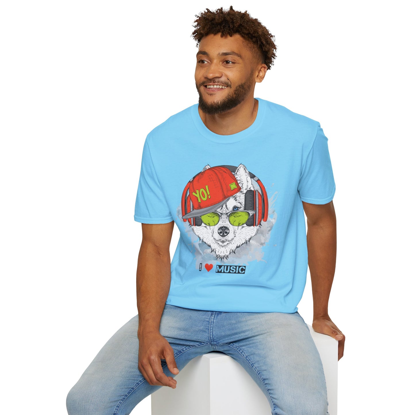 I love Music Animals Shirts, Shirt with Animals, Animals with Headphones Shirt