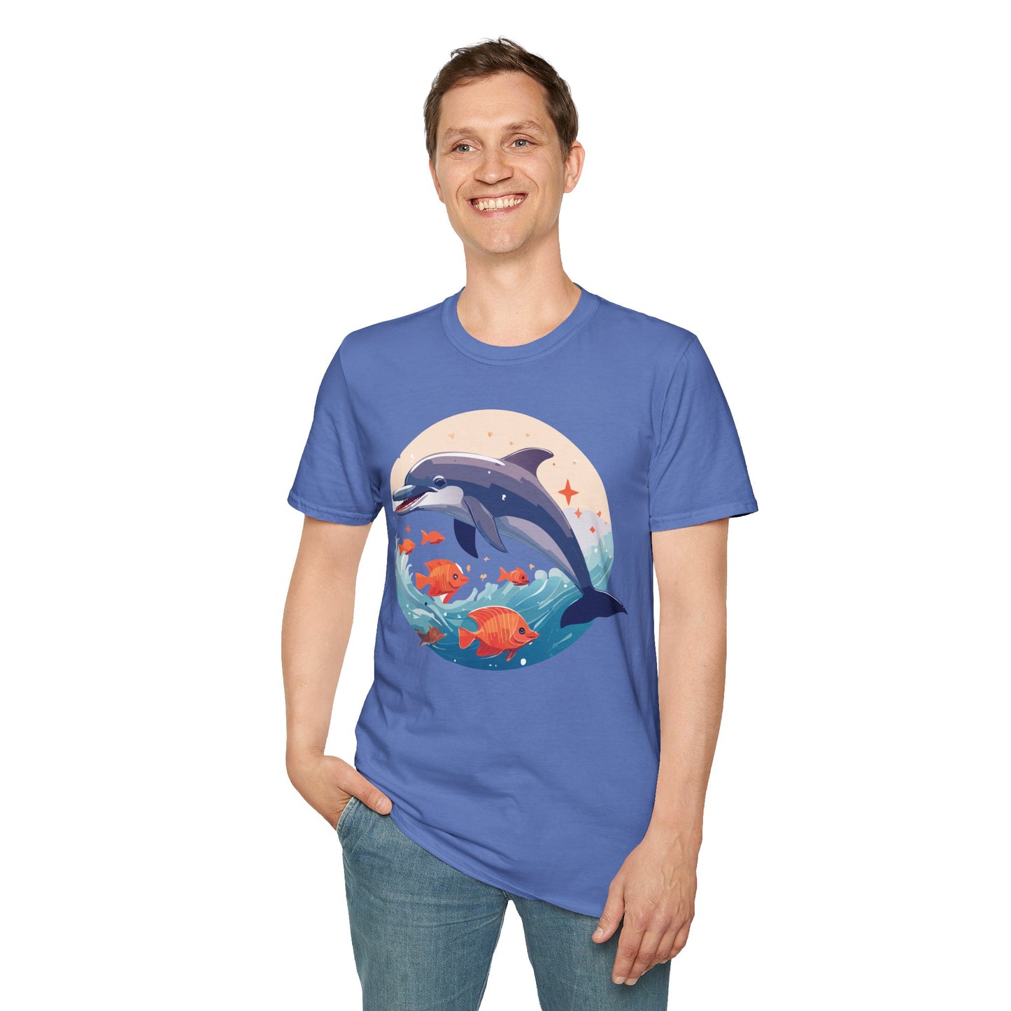Dolphin Shirts, Shirt with Dolphin, Fish Tee Shirt, Animal Shirt
