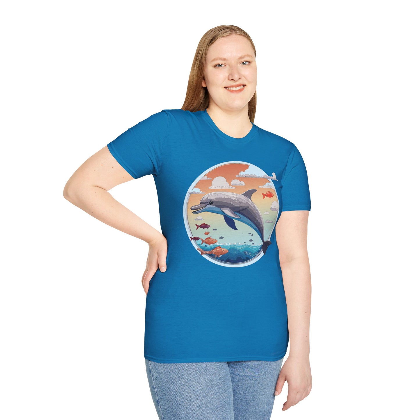 Dolphin Shirts, Shirt with Dolphin, Fish Tee Shirt, Animal Shirt