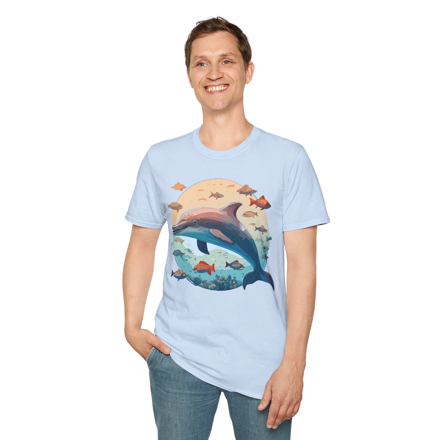 Dolphin Shirts, Shirt with Dolphin, Fish Tee Shirt, Animal Shirt