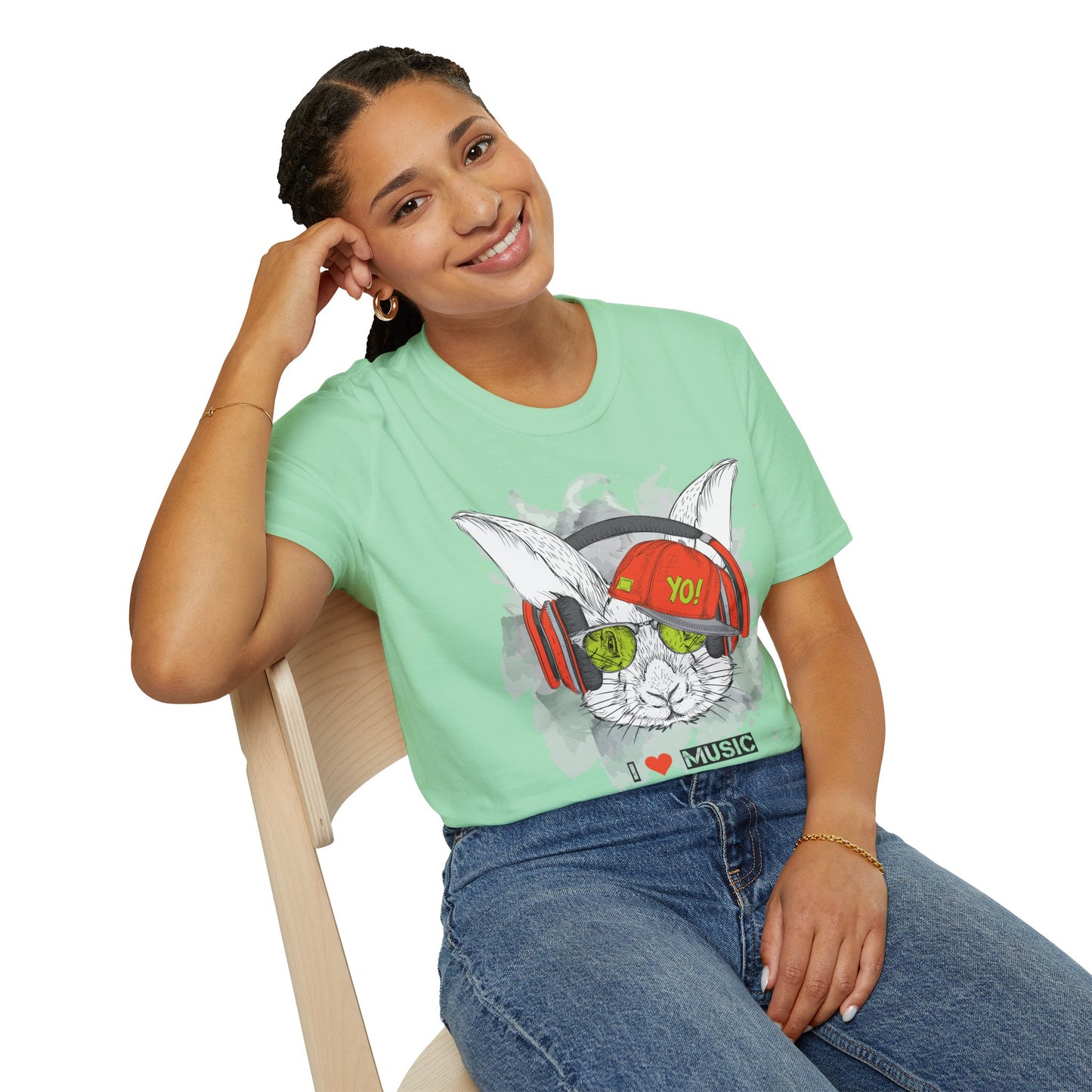 I love Music Animals Shirts, Shirt with Animals, Animals with Headphones Shirt