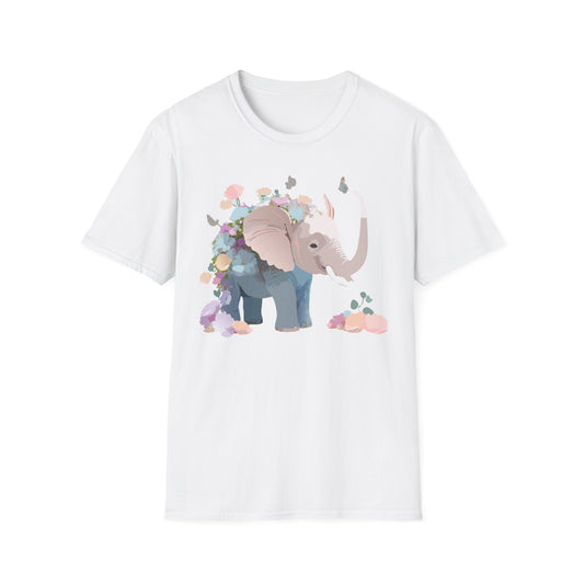 Elephant Shirt, T Shirt with Elephant, Elephant on T Shirt, T Shirt with Animation, Animals Tee Shirt