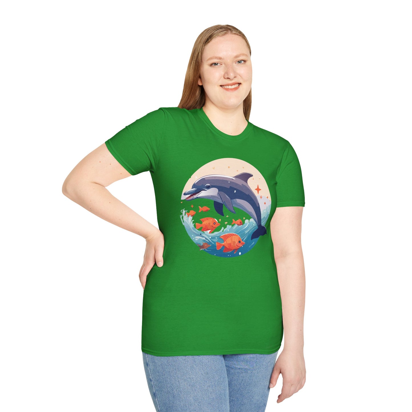 Dolphin Shirts, Shirt with Dolphin, Fish Tee Shirt, Animal Shirt