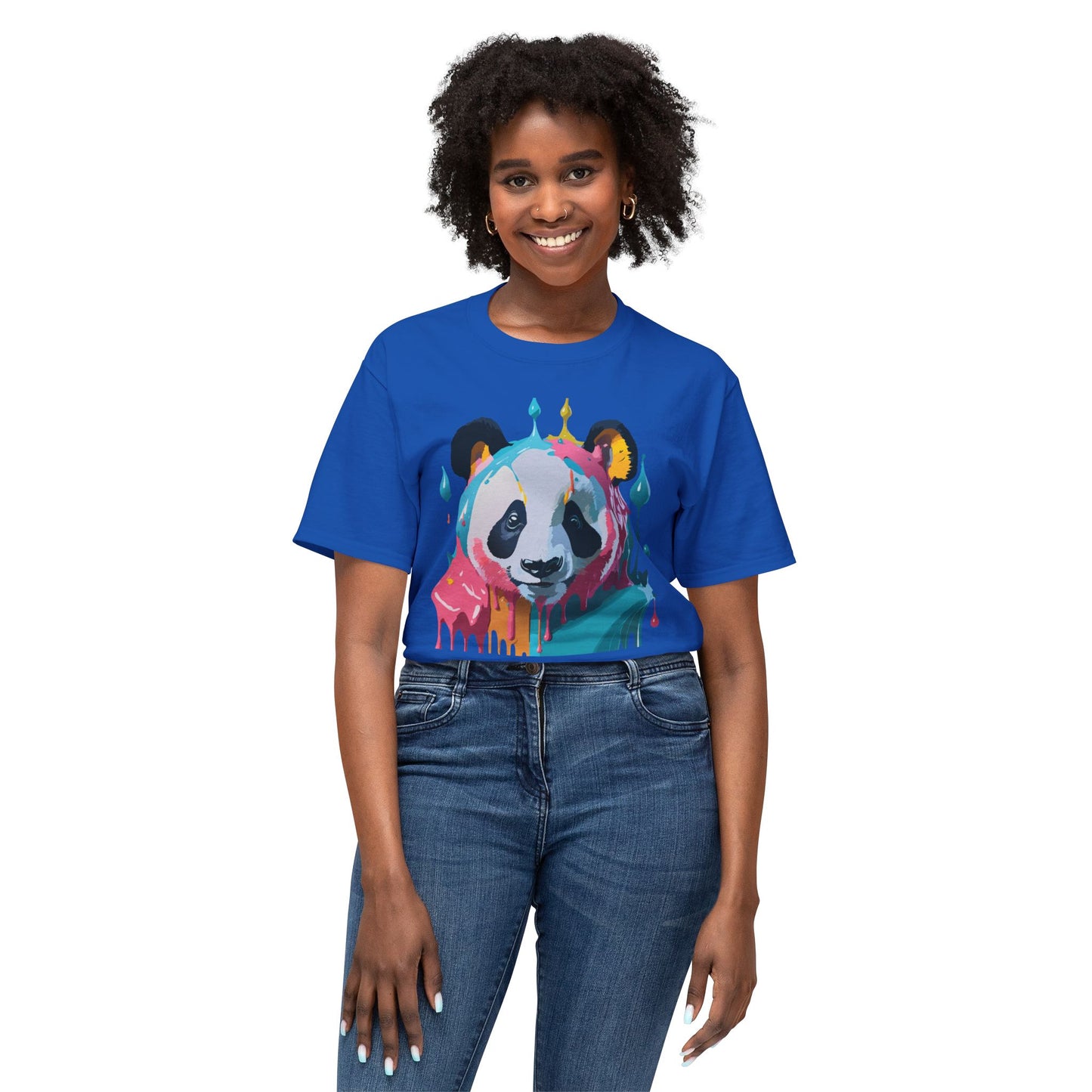 Panda T-Shirt, Vintage Panda Tee, Floral Tees, Panda Art Design Shirt, Tee Shirt with Panda Art 5