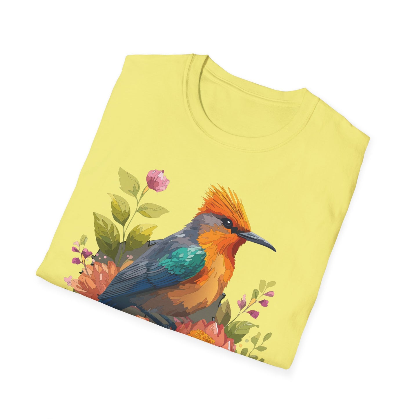Bird T-Shirt, Floral Bird T Shirt, Shirt with Bird, Shirt with Animal