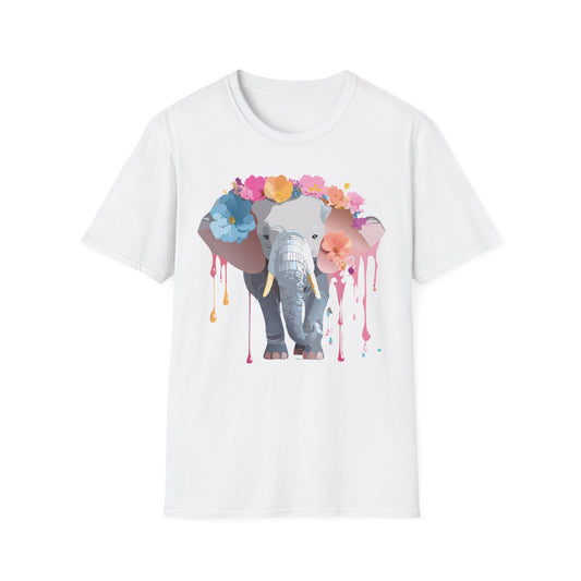 Elephant Shirt, T Shirt with Elephant, Elephant on T Shirt, T Shirt with Animation, Animals Tee Shirt