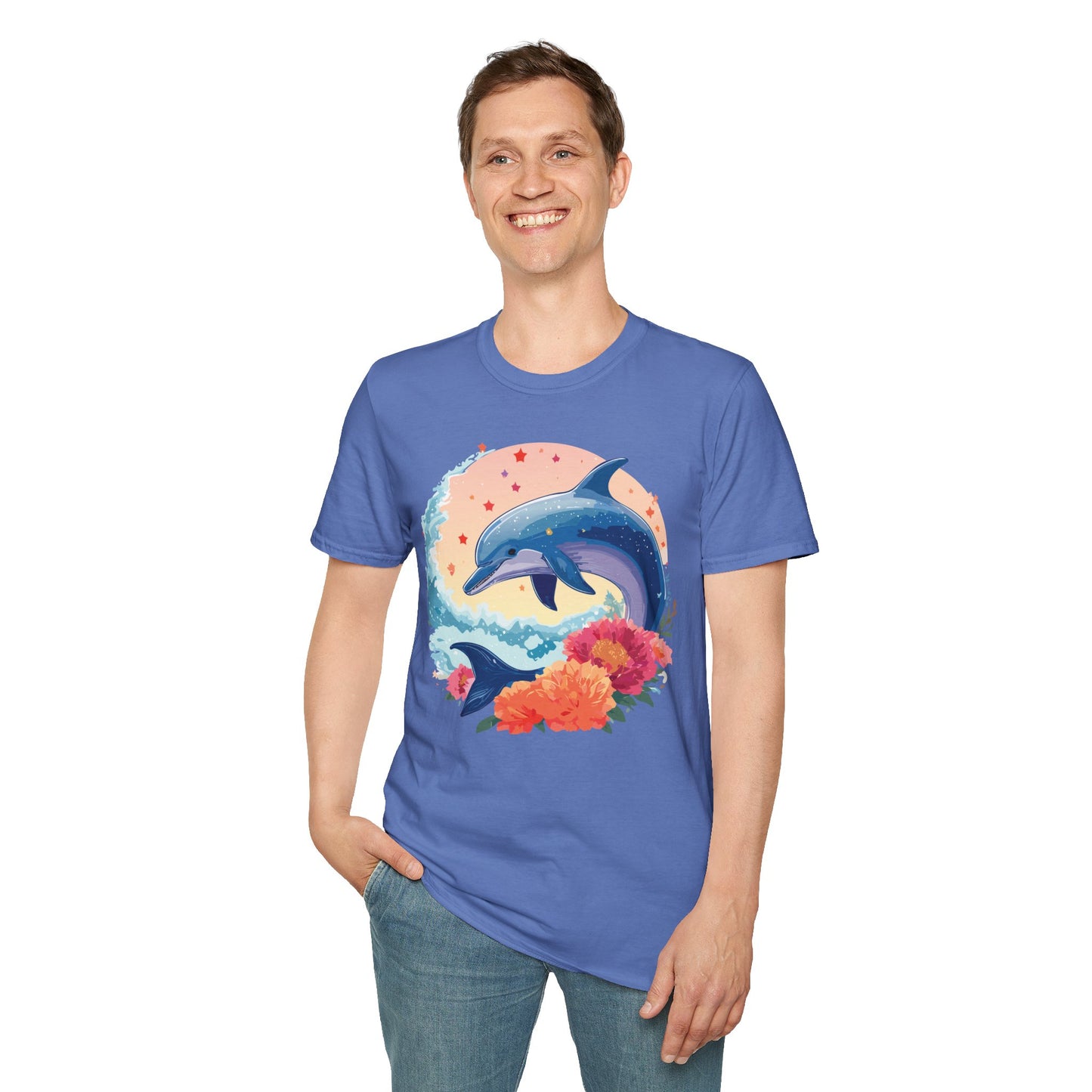 Dolphin Shirts, Shirt with Dolphin, Fish Tee Shirt, Animal Shirt