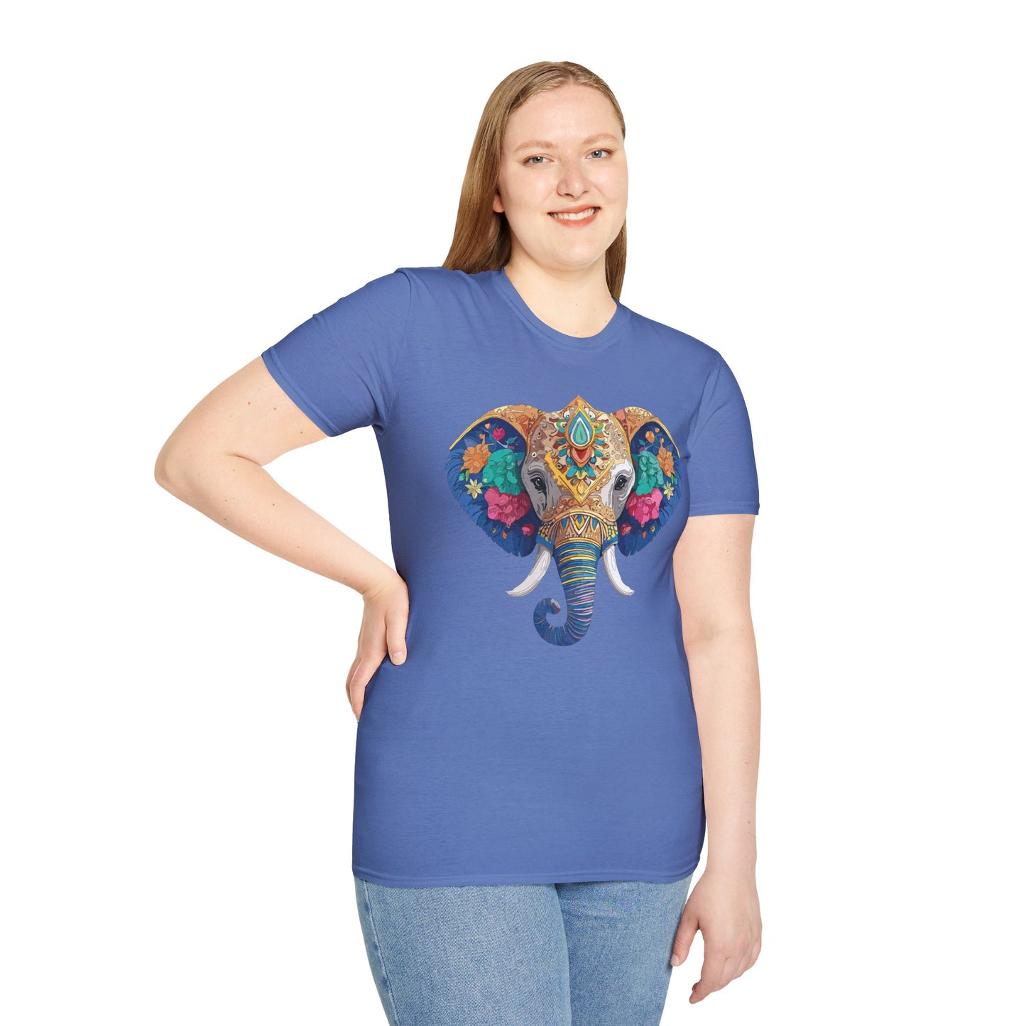 Elephant Shirt, T Shirt with Elephant, Elephant on T Shirt, T Shirt with Animation, Animals Tee Shirt