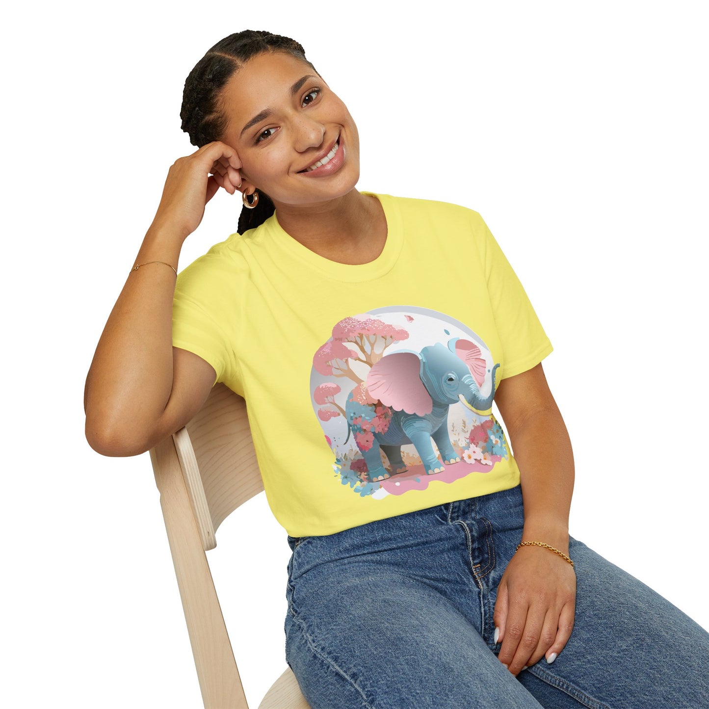 Elephant Shirt, T Shirt with Elephant, Elephant on T Shirt, T Shirt with Animation, Animals Tee Shirt