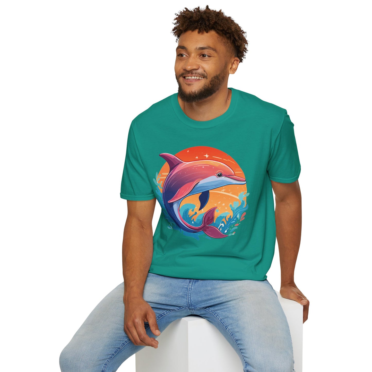 Dolphin Shirts, Shirt with Dolphin, Fish Tee Shirt, Animal Shirt