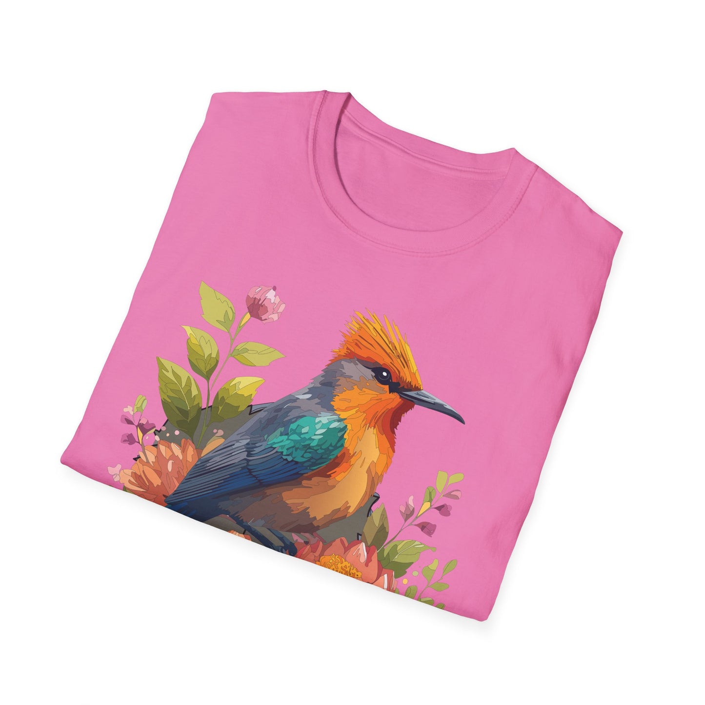 Bird T-Shirt, Floral Bird T Shirt, Shirt with Bird, Shirt with Animal