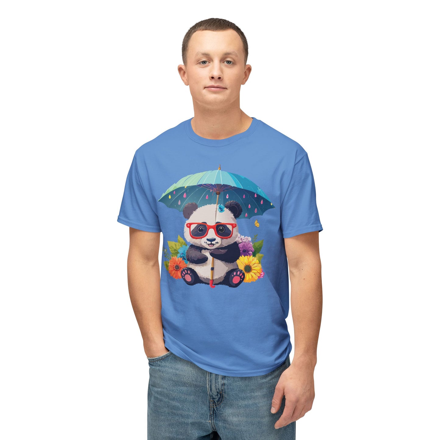 Panda T-Shirt, Vintage Panda Tee, Floral Tees, Panda Art Design Shirt, Tee Shirt with Panda Art 10