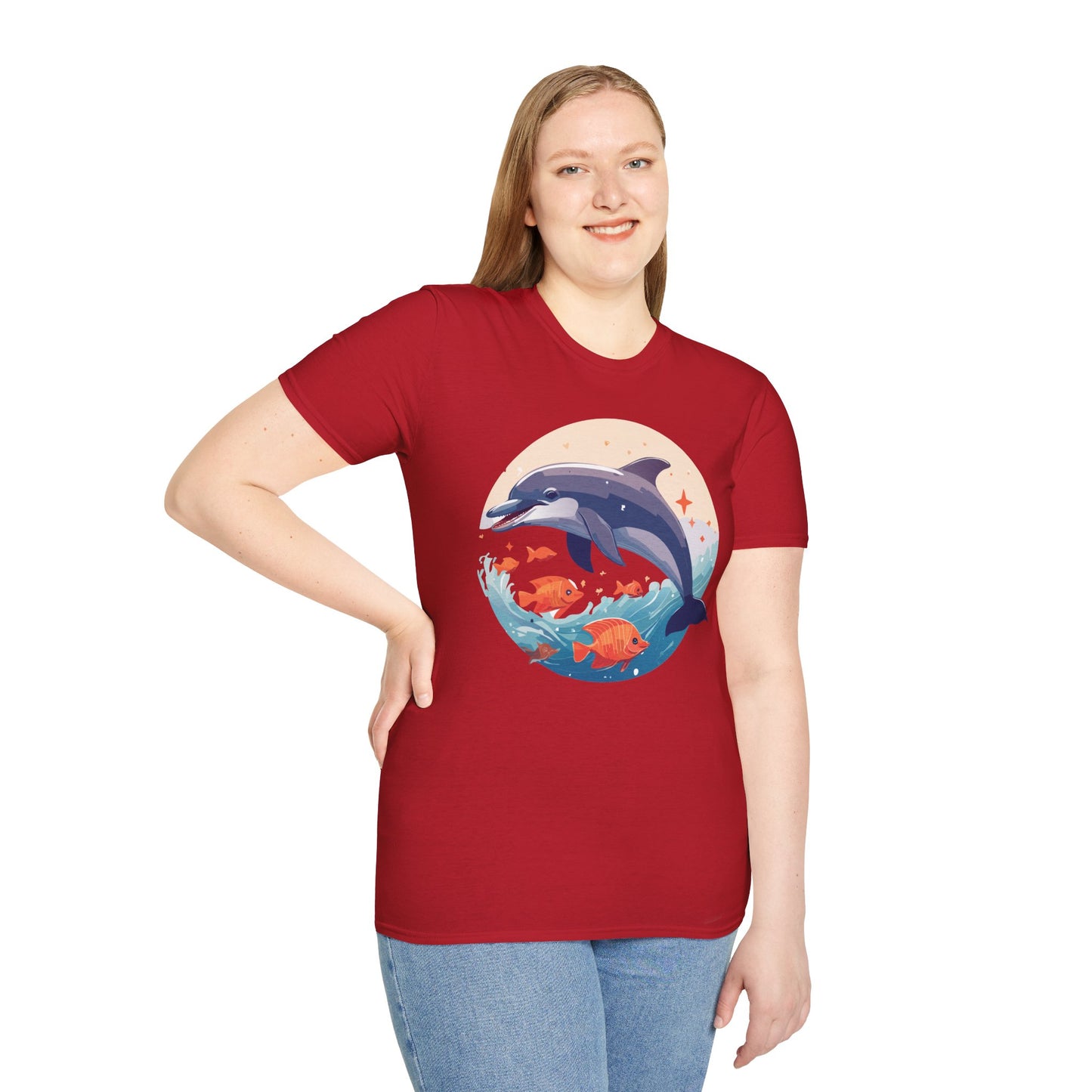 Dolphin Shirts, Shirt with Dolphin, Fish Tee Shirt, Animal Shirt