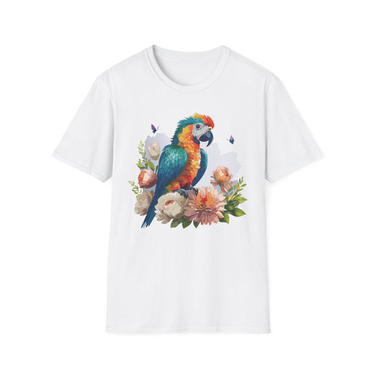 Bird T-Shirt, Floral Bird T Shirt, Shirt with Bird, Shirt with Animal