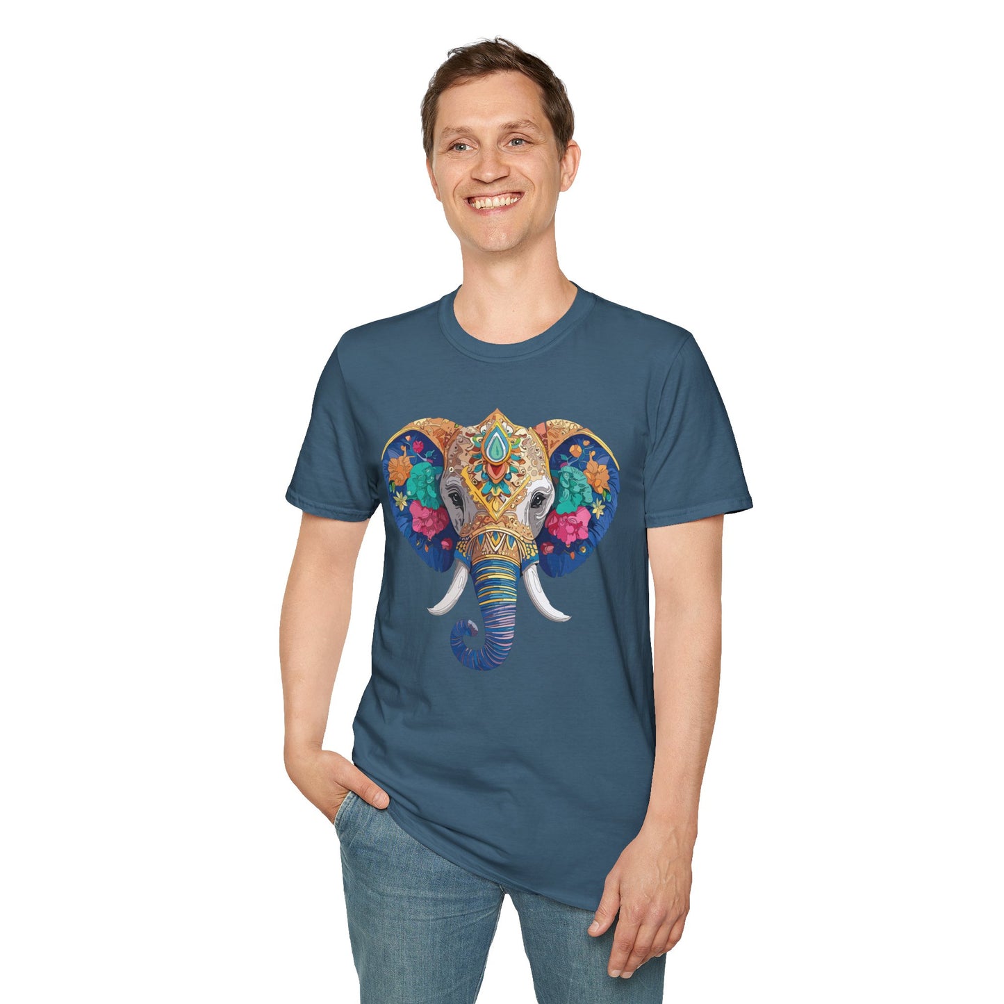 Elephant Shirt, T Shirt with Elephant, Elephant on T Shirt, T Shirt with Animation, Animals Tee Shirt