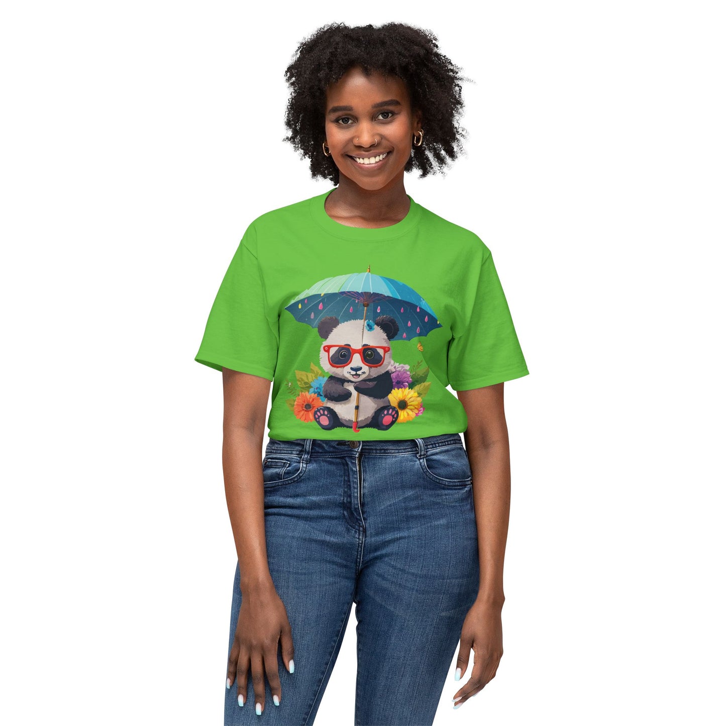 Panda T-Shirt, Vintage Panda Tee, Floral Tees, Panda Art Design Shirt, Tee Shirt with Panda Art 10