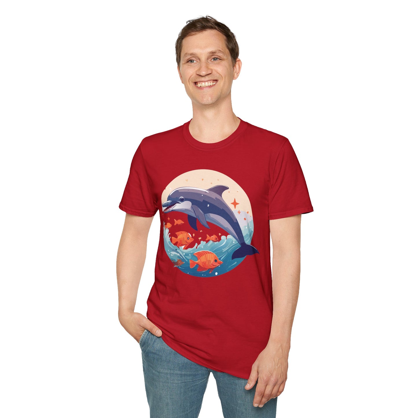 Dolphin Shirts, Shirt with Dolphin, Fish Tee Shirt, Animal Shirt
