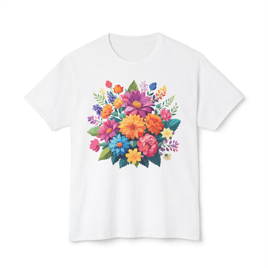 Floral T-Shirt, Vintage Flowers Tee, Floral Tees, Floral Art Design Shirt, Tee Shirt with Floral Art 9
