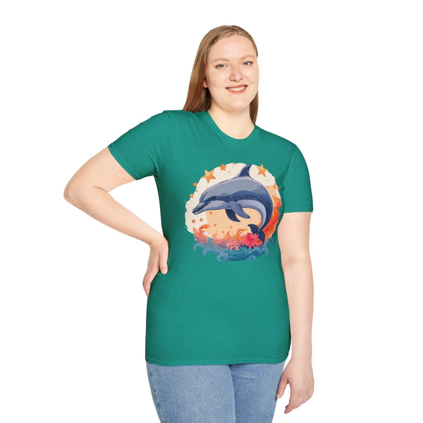 Dolphin Shirts, Shirt with Dolphin, Fish Tee Shirt, Animal Shirt