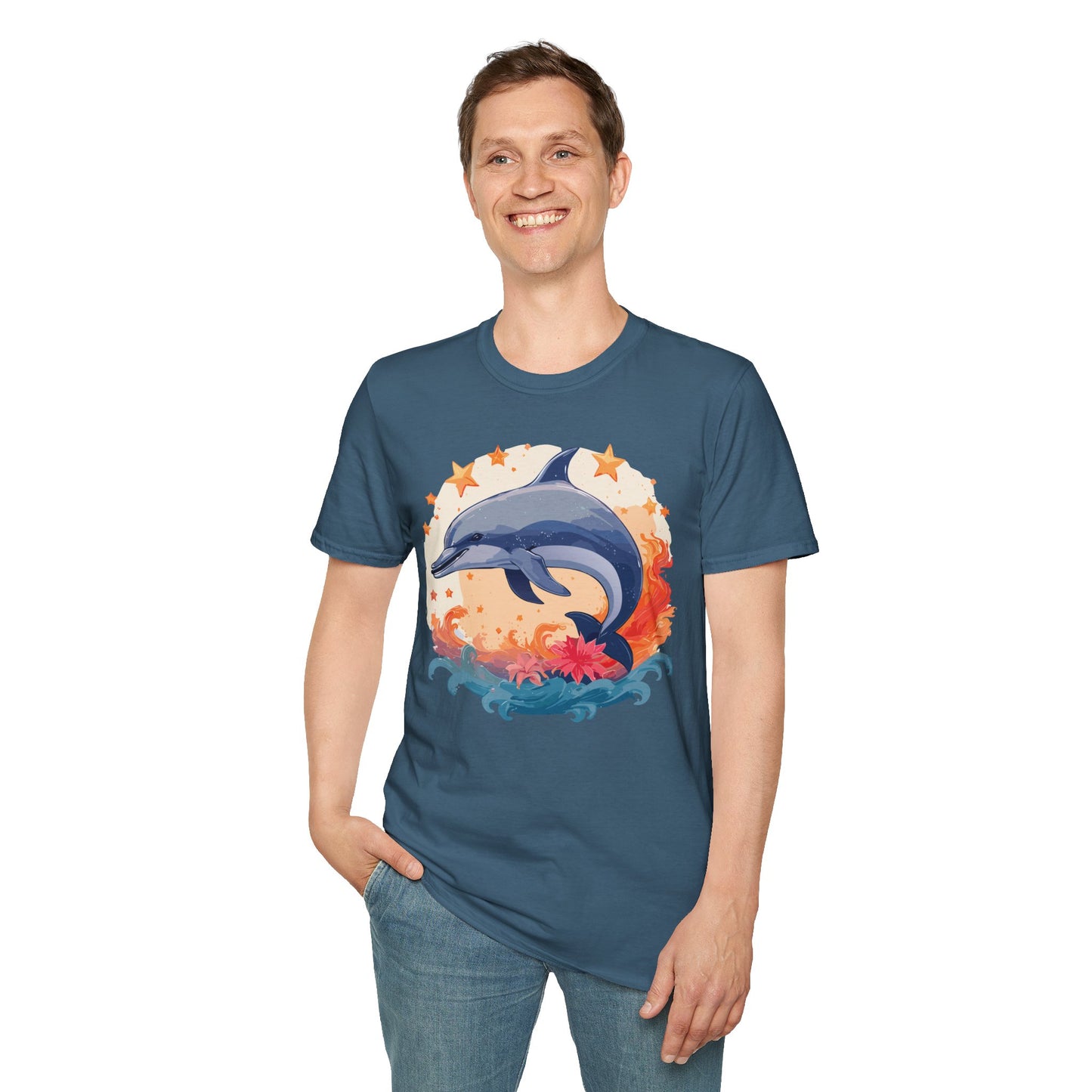 Dolphin Shirts, Shirt with Dolphin, Fish Tee Shirt, Animal Shirt