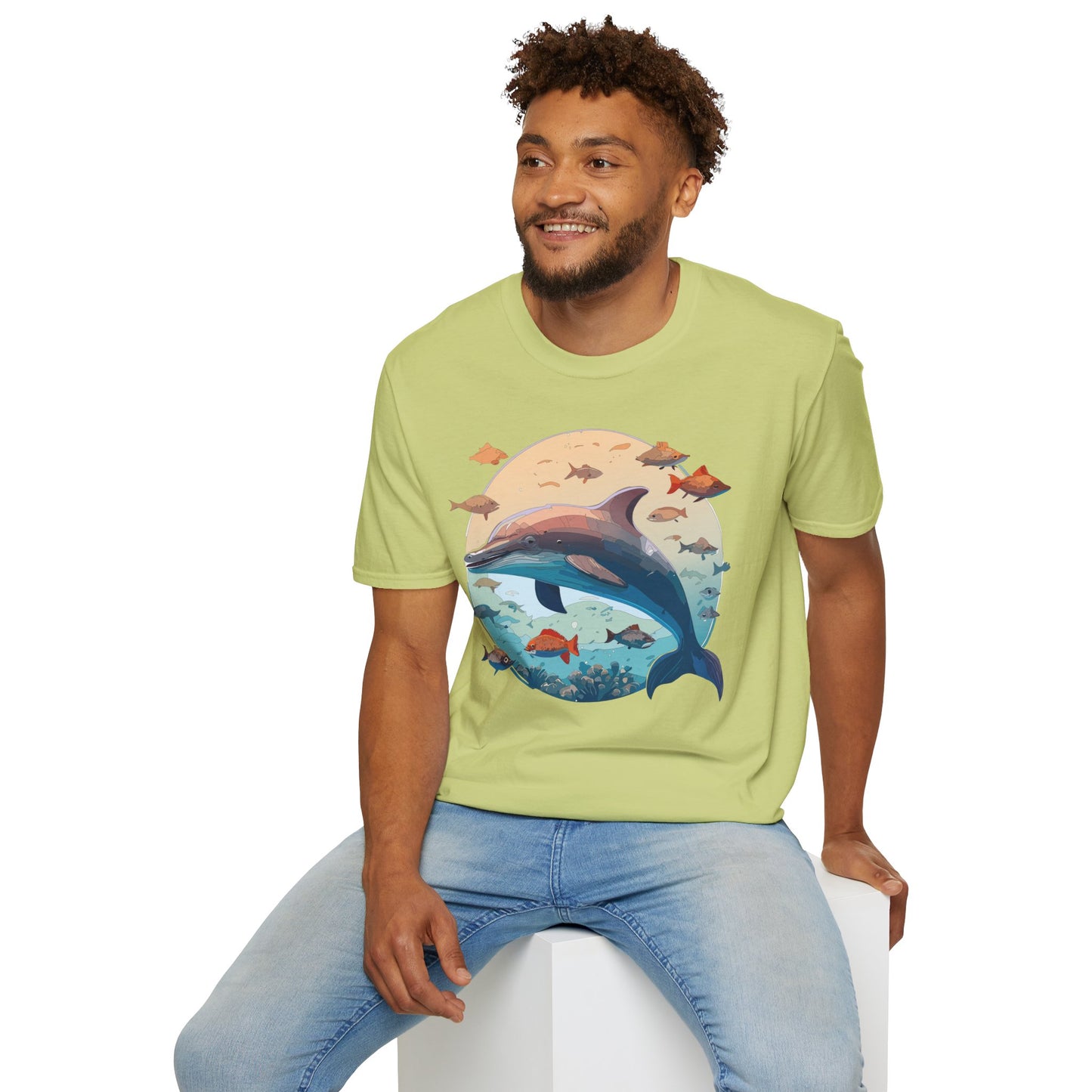 Dolphin Shirts, Shirt with Dolphin, Fish Tee Shirt, Animal Shirt